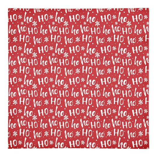 Ho Ho Ho Pattern Cotton Twill Napkin